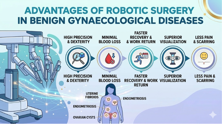 Advantages of Robotic Surgery in Benign Gynaecological Diseases